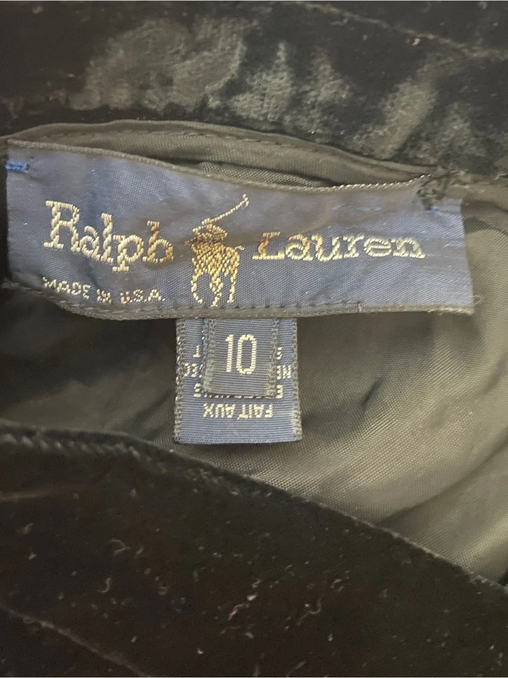 Ralph Lauren RARE Vintage 80s Black Velvet Skirt - 10 - Picture 6 of 6